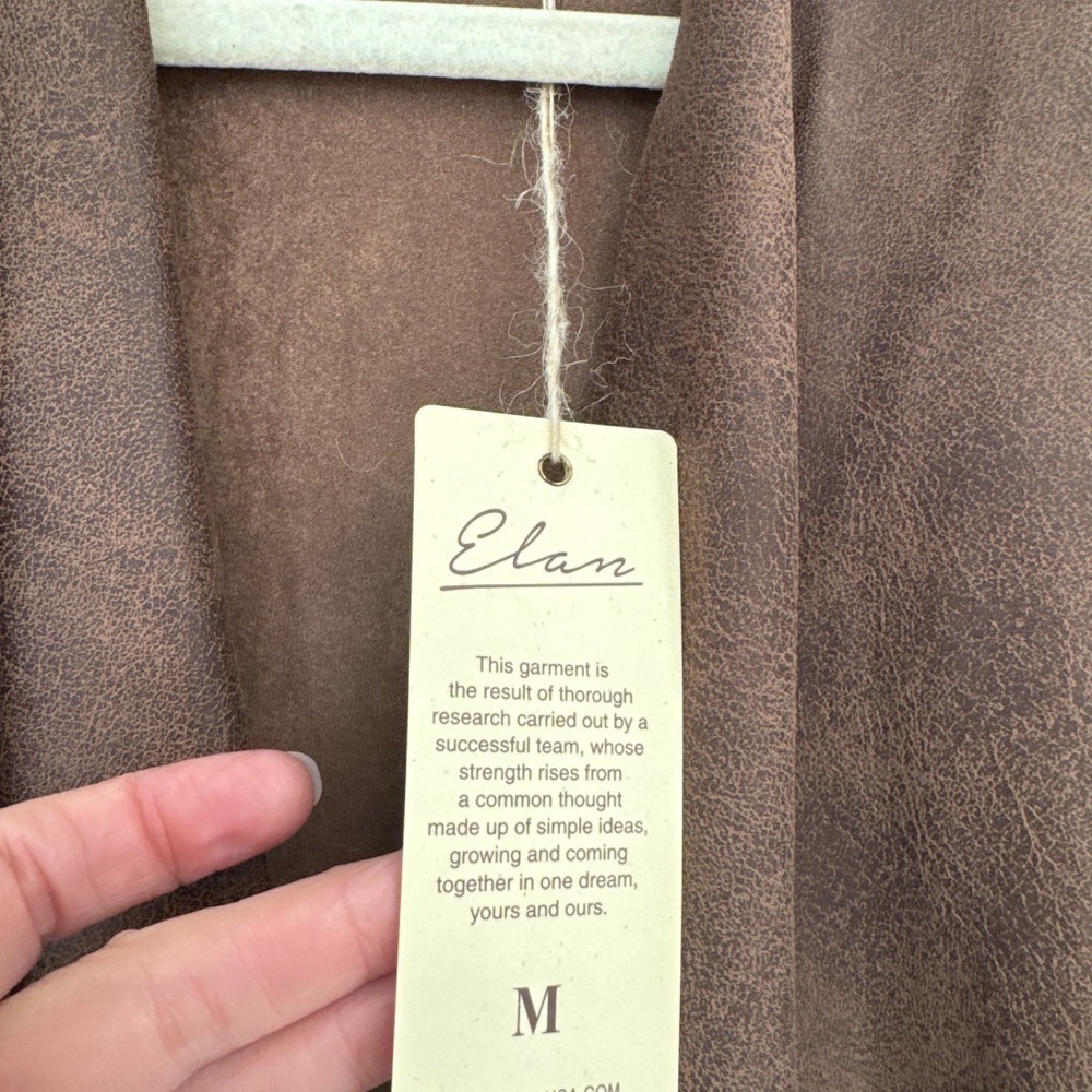 NWT Elan leather look lightweight jacket Size M - Picture 3 of 4